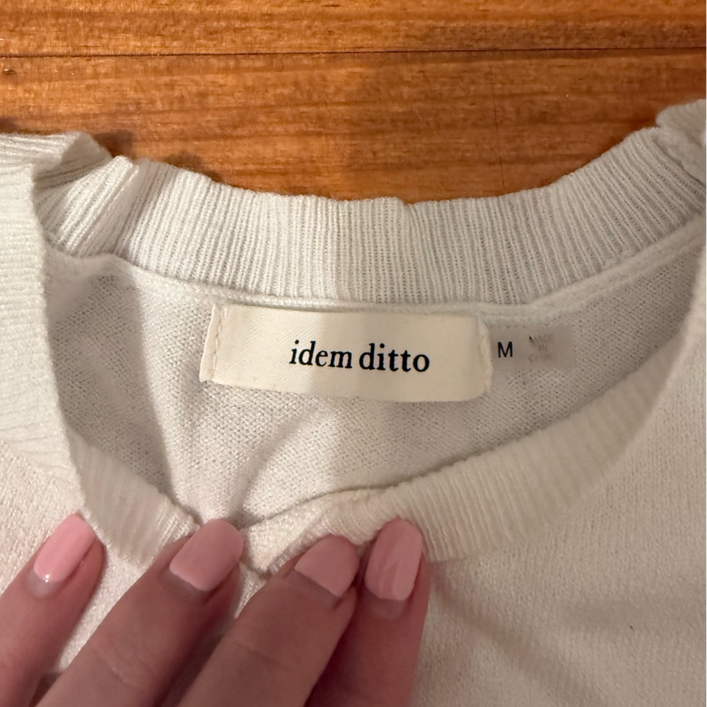 Idem Ditto White Puff Sleeve Top - Picture 3 of 3